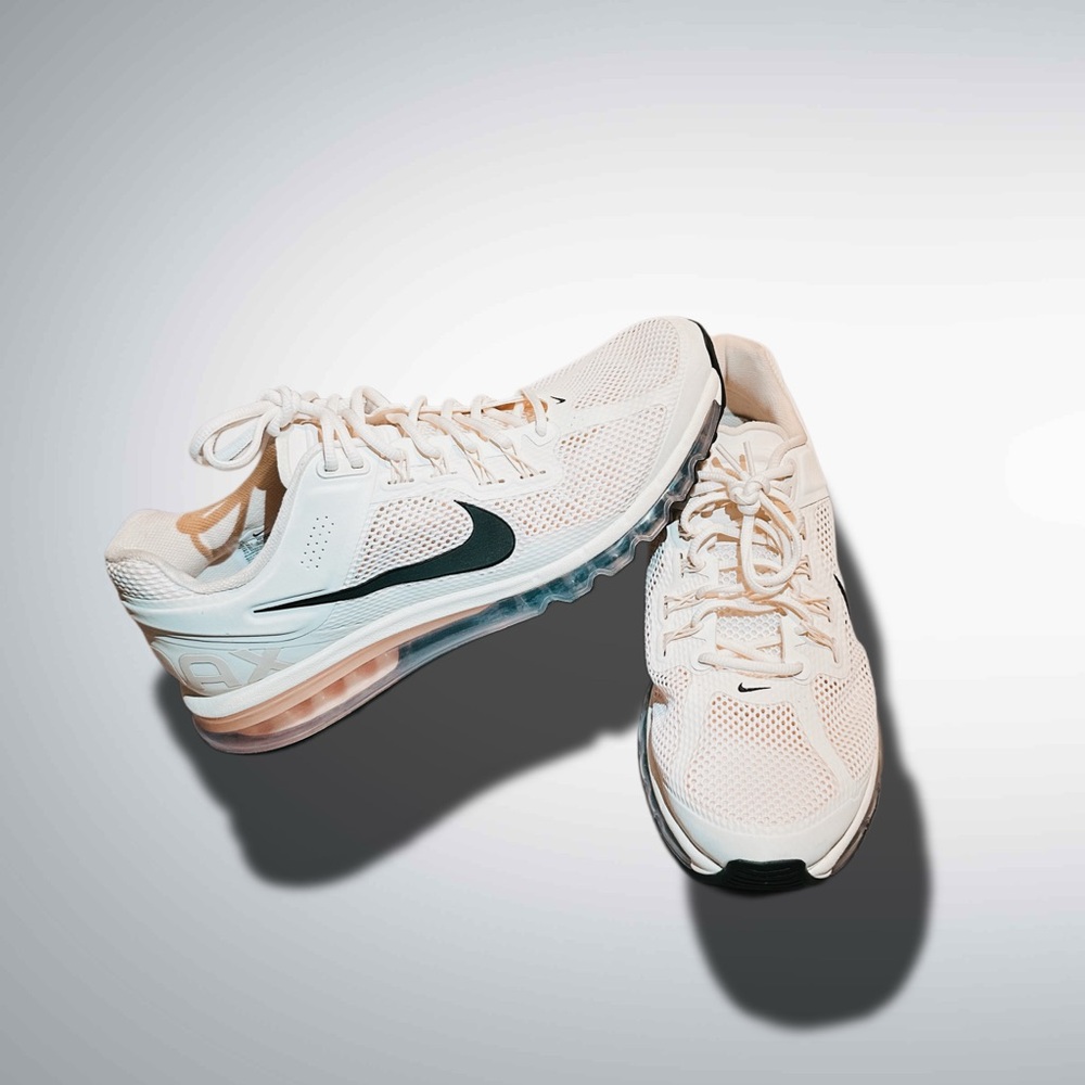 Nike Air Max 2013 Pale Ivory Guava Ice Crimson Tint Black Men Size 14